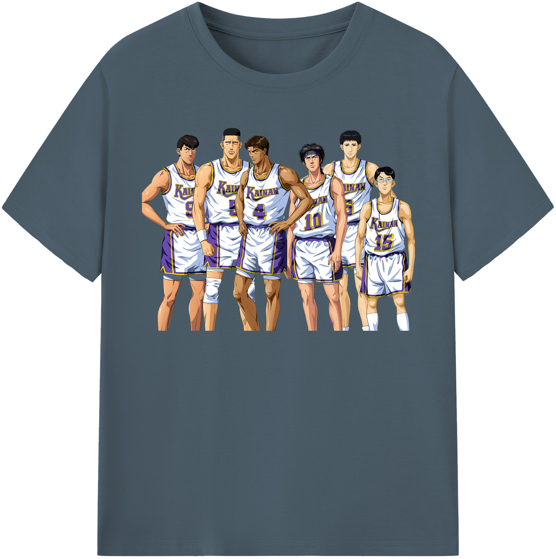 SLAM DUNK／スラムダンク 綿100％半袖Tシャツ（フロントプリント）